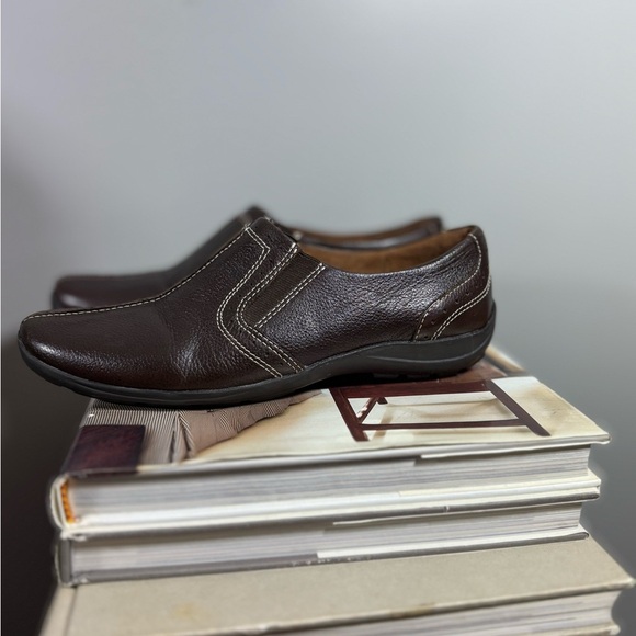Women’s Natural Soul Size 7 1/2 Brown Leather Slip-On Shoes - Picture 4 of 15